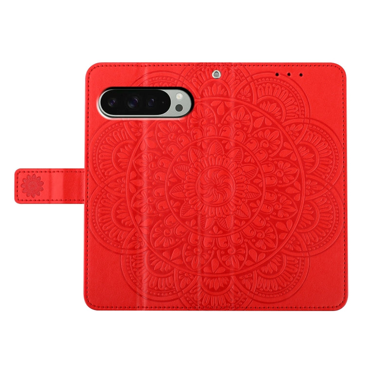 For Google Pixel 9 Pro XL Flower Embossed Leather Phone Case