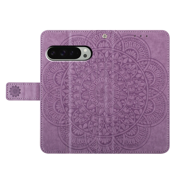 For Google Pixel 9 Pro XL Flower Embossed Leather Phone Case