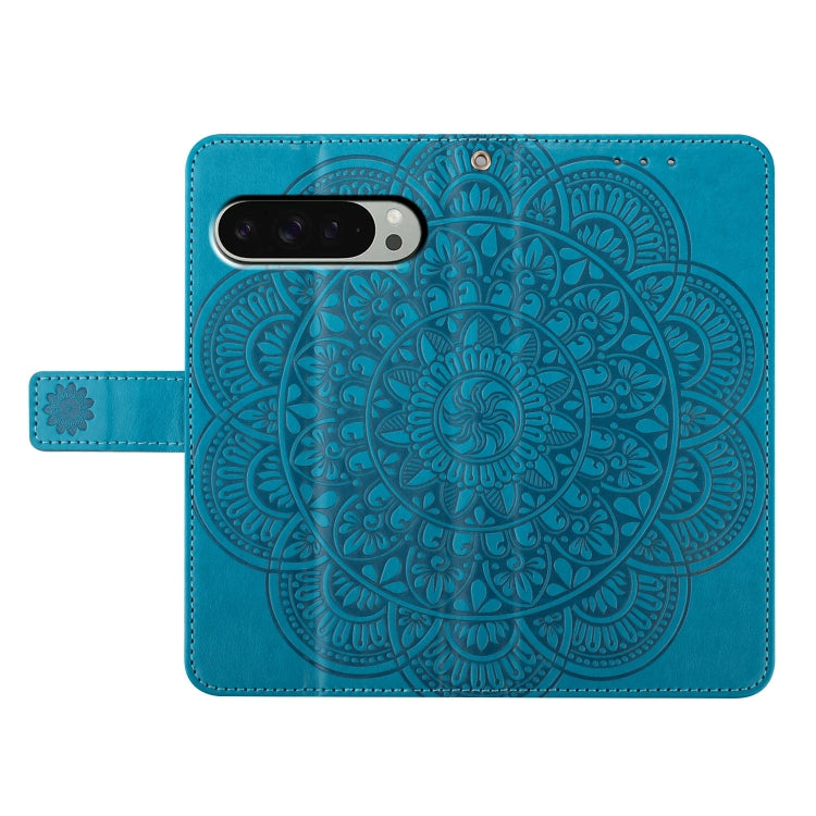 For Google Pixel 9 Pro XL Flower Embossed Leather Phone Case