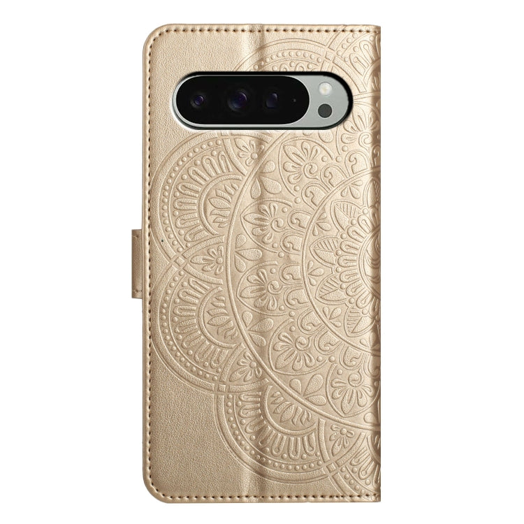 For Google Pixel 9 Pro XL Flower Embossed Leather Phone Case