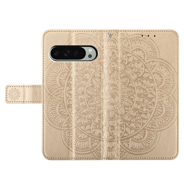 For Google Pixel 9 Pro XL Flower Embossed Leather Phone Case
