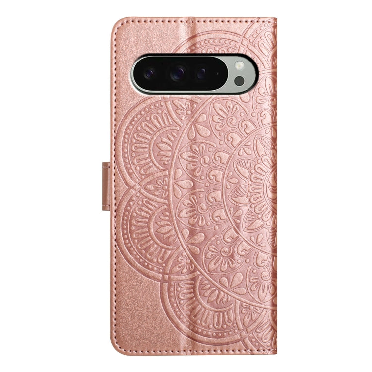 For Google Pixel 9 Pro XL Flower Embossed Leather Phone Case