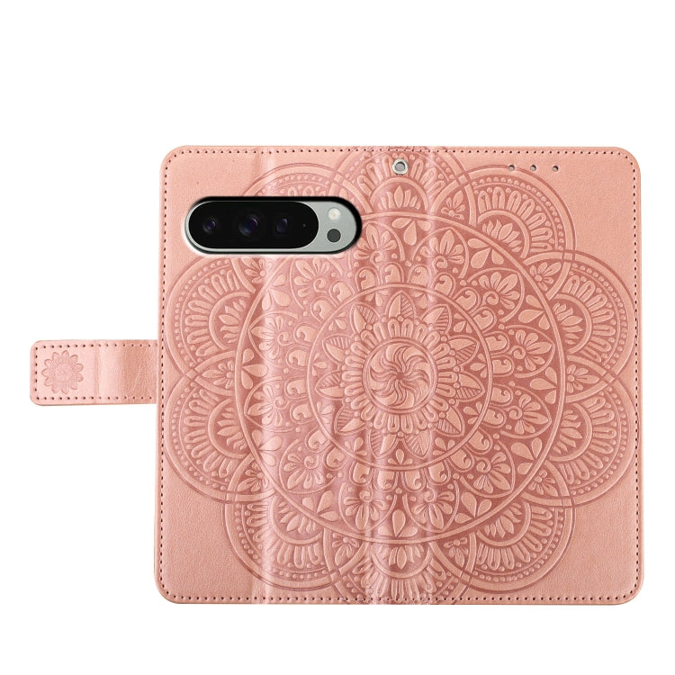 For Google Pixel 9 Pro XL Flower Embossed Leather Phone Case