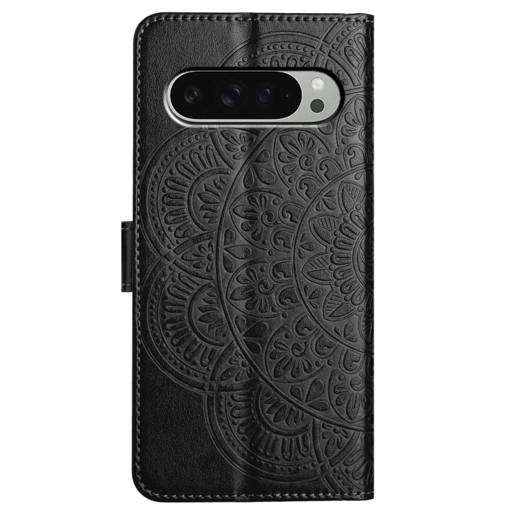 For Google Pixel 9 Pro XL Flower Embossed Leather Phone Case