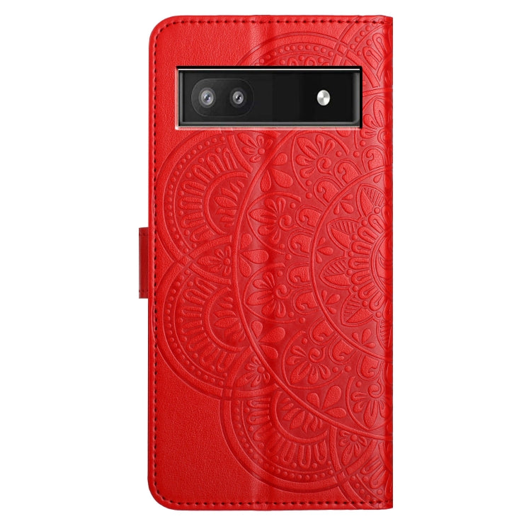For Google Pixel 9a Flower Embossed Leather Phone Case