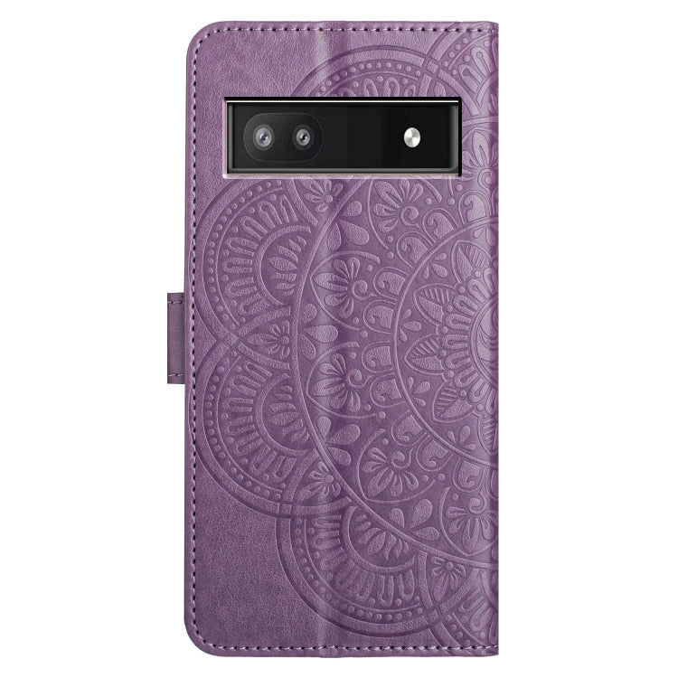 For Google Pixel 9a Flower Embossed Leather Phone Case