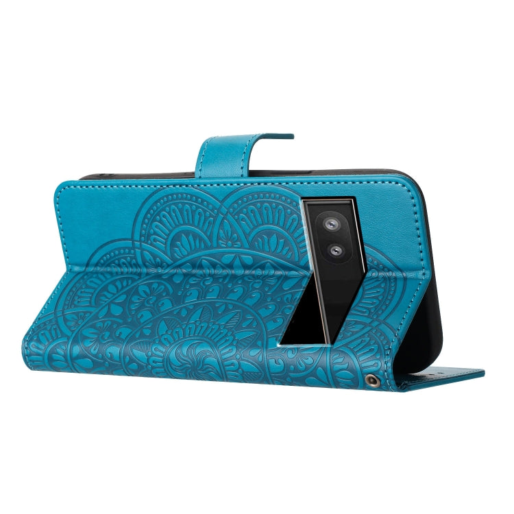 For Google Pixel 9a Flower Embossed Leather Phone Case