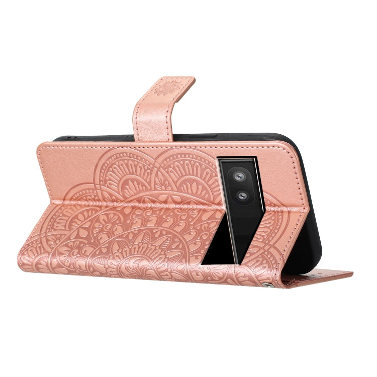 For Google Pixel 9a Flower Embossed Leather Phone Case