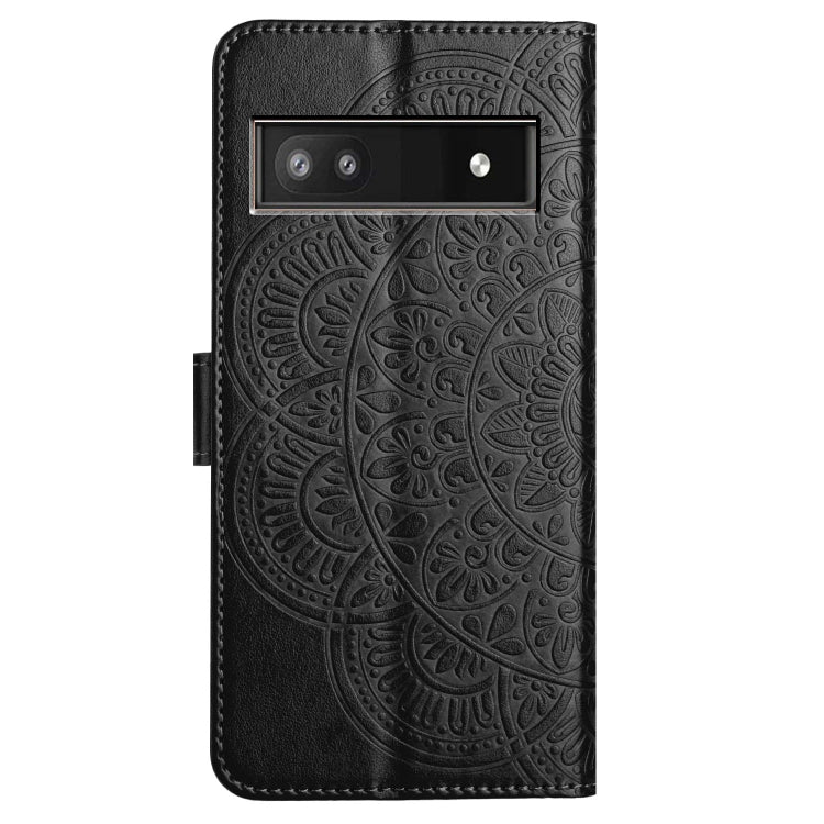 For Google Pixel 9a Flower Embossed Leather Phone Case