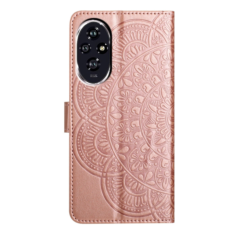 For Honor 200 Flower Embossed Leather Phone Case