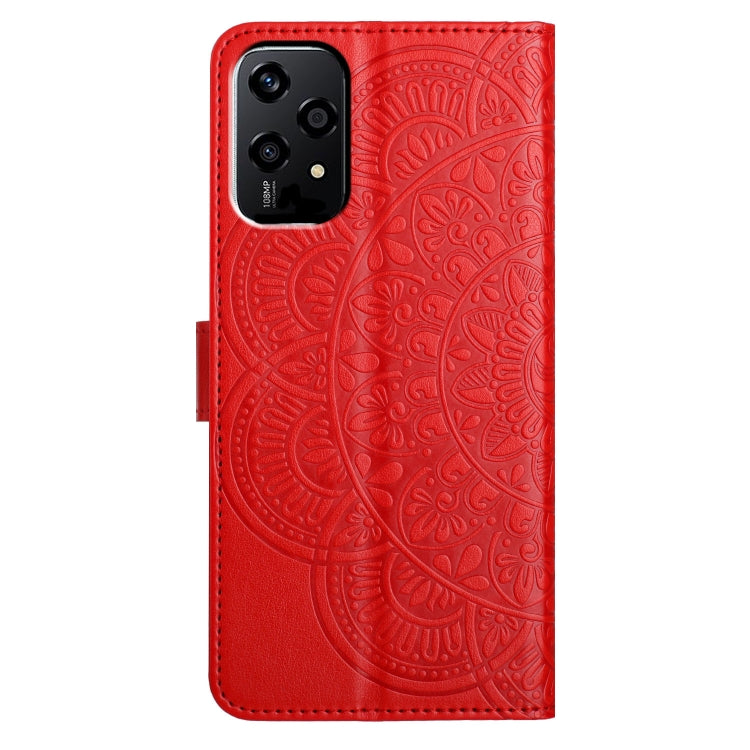 For Honor 200 Lite Global Flower Embossed Leather Phone Case