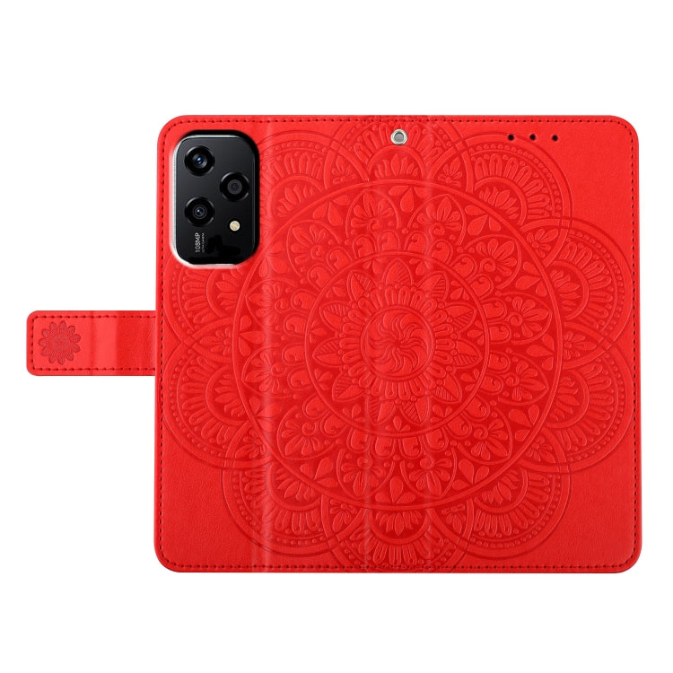 For Honor 200 Lite Global Flower Embossed Leather Phone Case