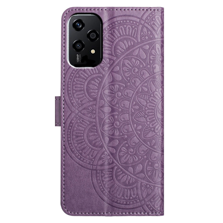 For Honor 200 Lite Global Flower Embossed Leather Phone Case