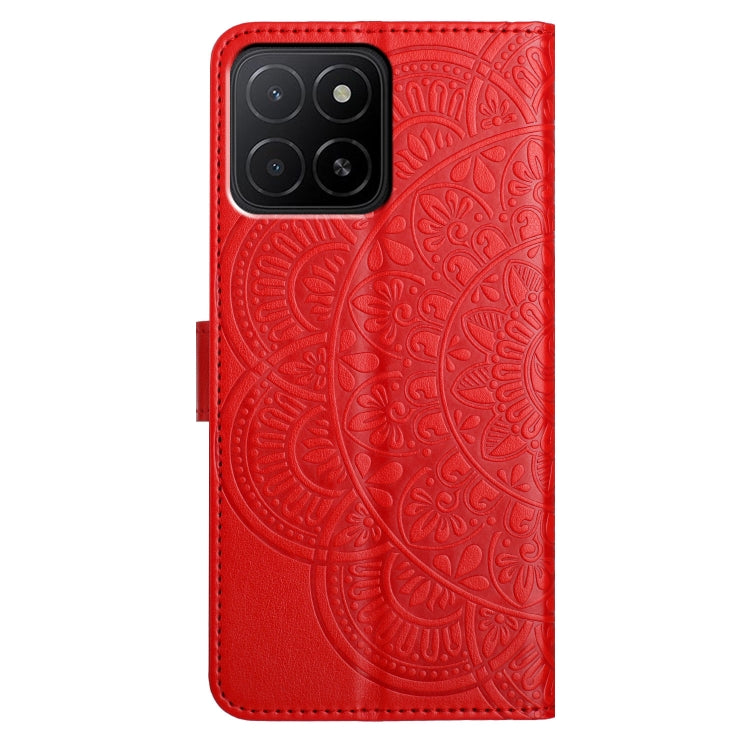 For Honor X5b Flower Embossed Leather Phone Case