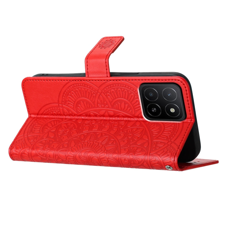 For Honor X5b Flower Embossed Leather Phone Case
