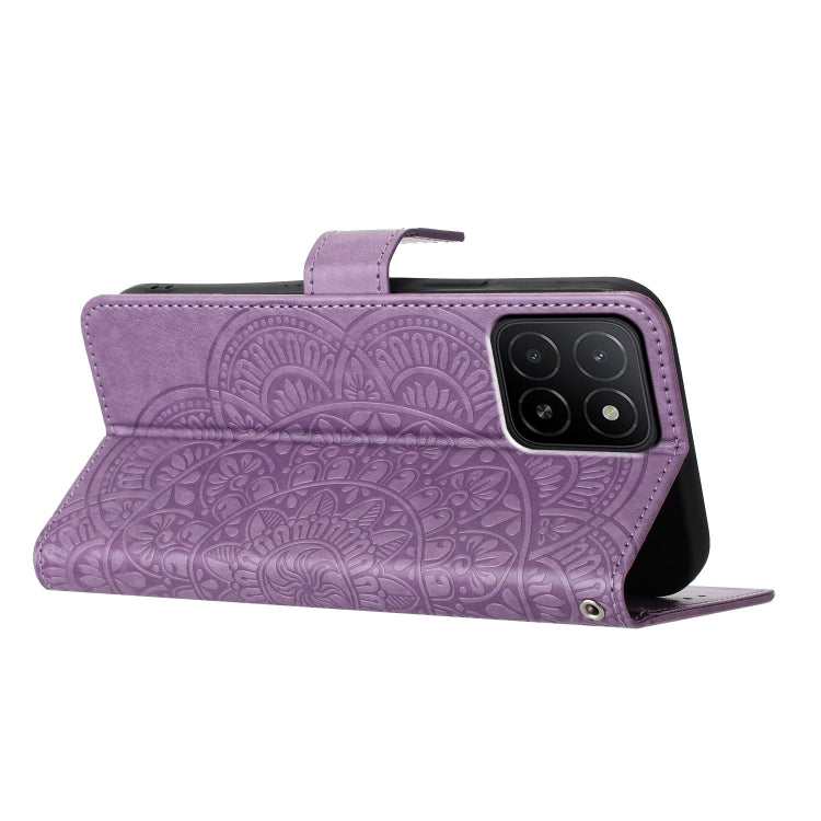 For Honor X5b Flower Embossed Leather Phone Case