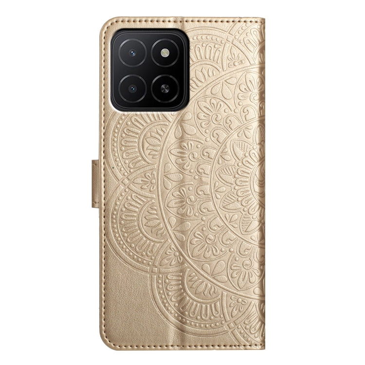 For Honor X5b Flower Embossed Leather Phone Case