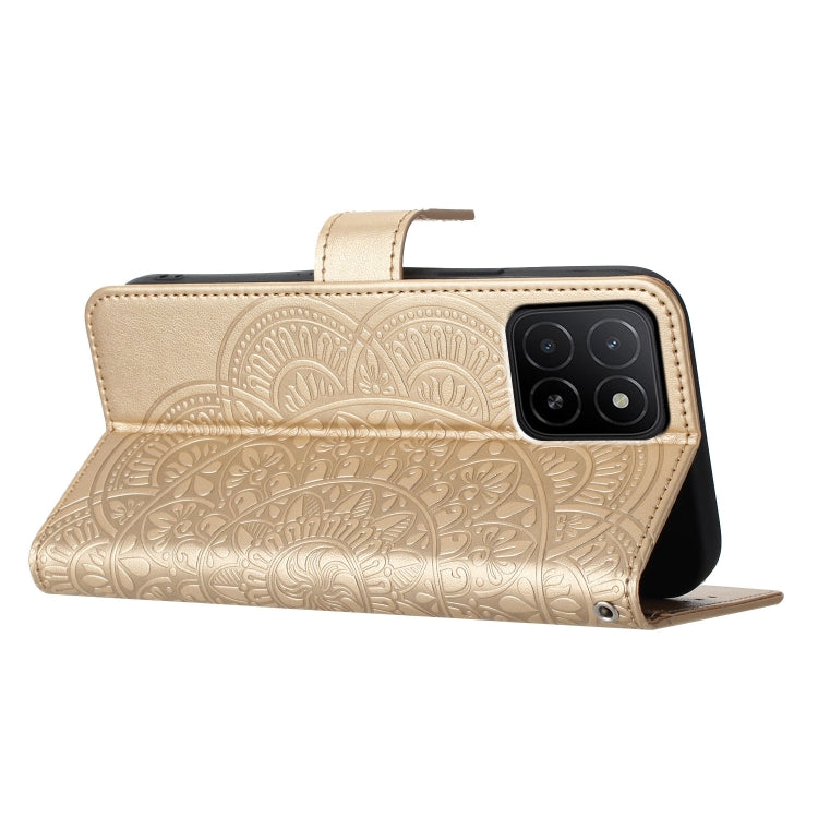 For Honor X5b Flower Embossed Leather Phone Case