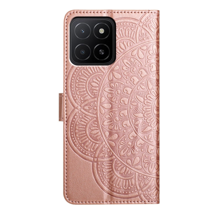 For Honor X5b Flower Embossed Leather Phone Case