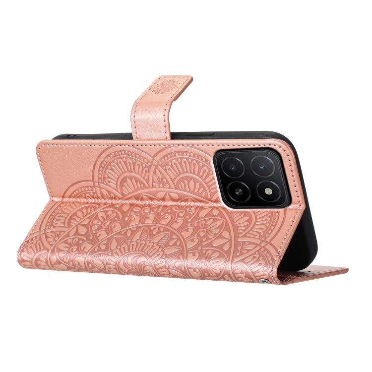 For Honor X5b Flower Embossed Leather Phone Case