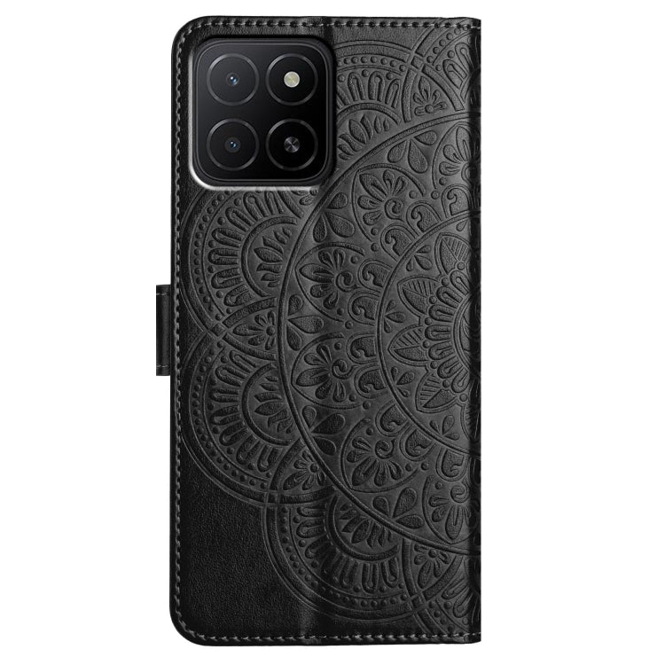 For Honor X5b Flower Embossed Leather Phone Case