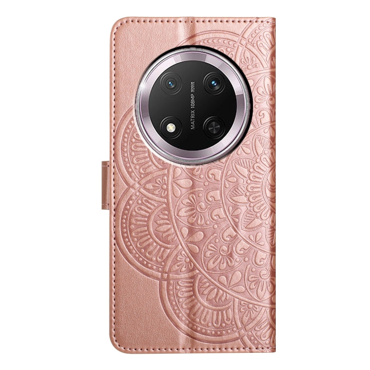 For Honor X9c Flower Embossed Leather Phone Case