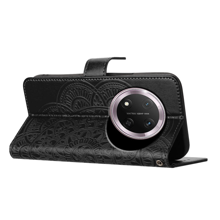 For Honor X9c Flower Embossed Leather Phone Case