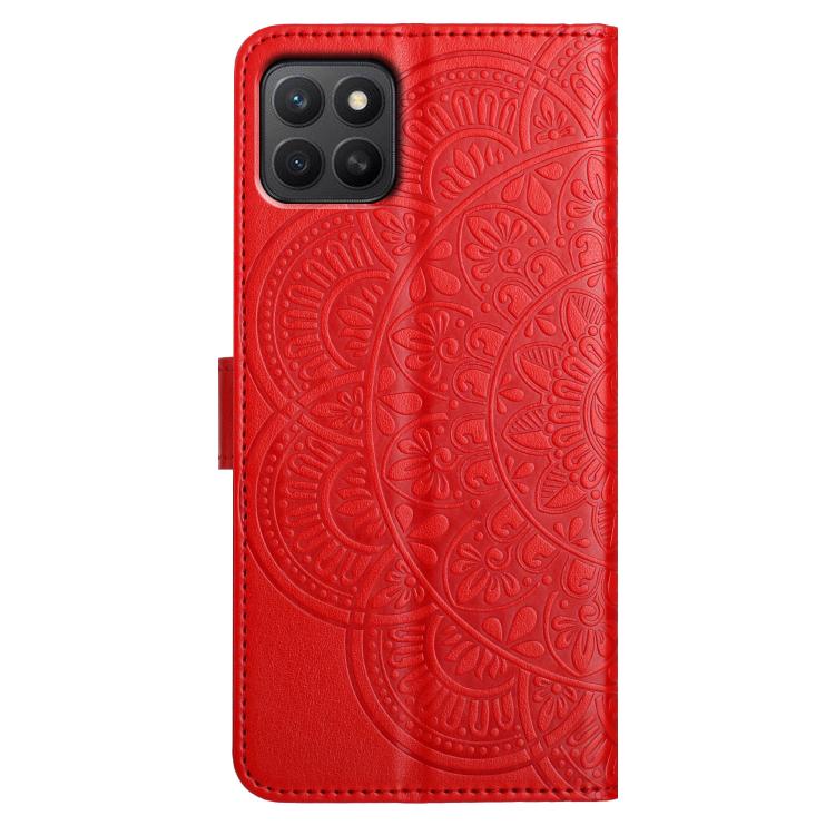 For Honor X6c 4G Flower Embossed Leather Phone Case