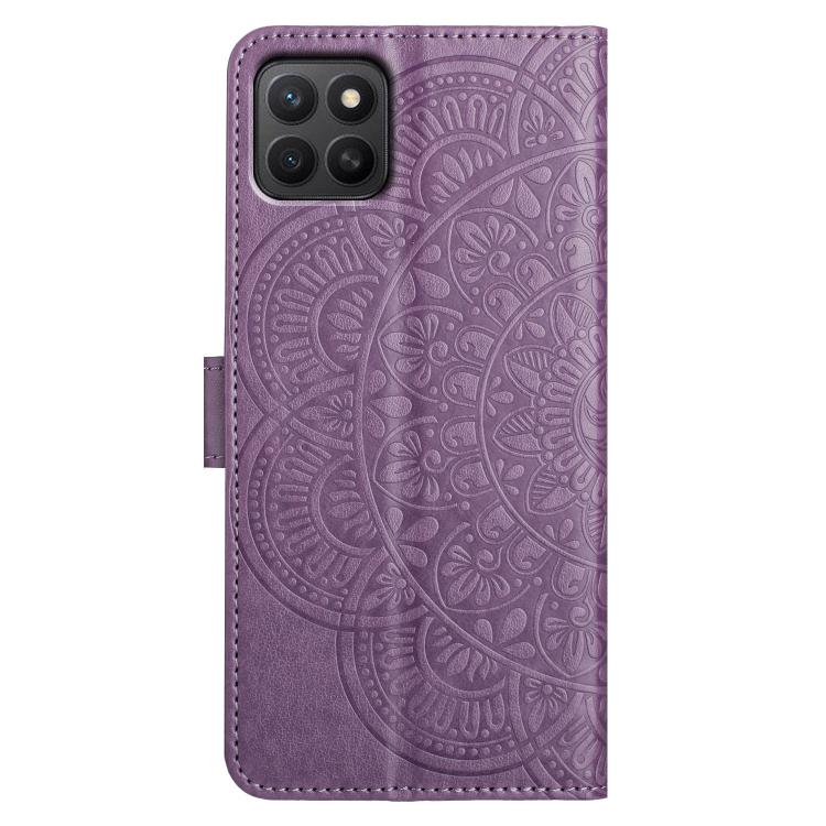 For Honor X6c 4G Flower Embossed Leather Phone Case