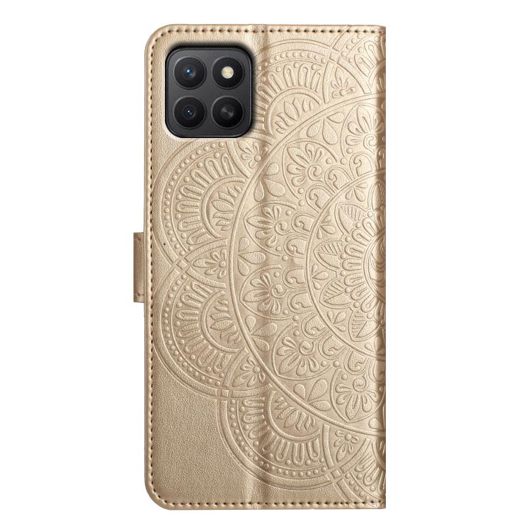 For Honor X6c 4G Flower Embossed Leather Phone Case
