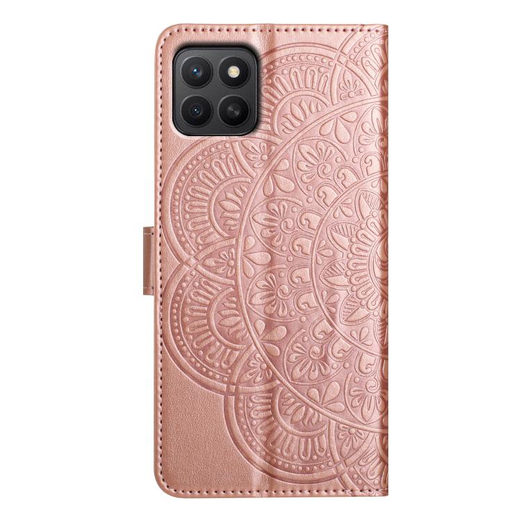 For Honor X6c 4G Flower Embossed Leather Phone Case
