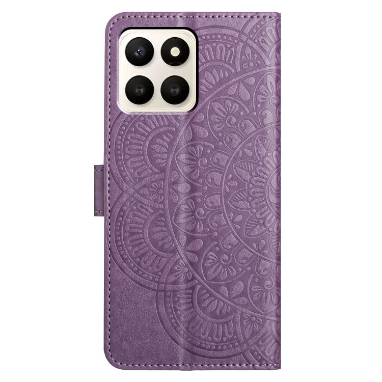 For Honor X7d 5G Flower Embossed Leather Phone Case