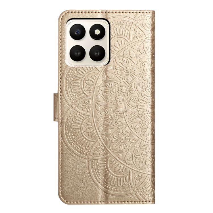 For Honor X7d 5G Flower Embossed Leather Phone Case