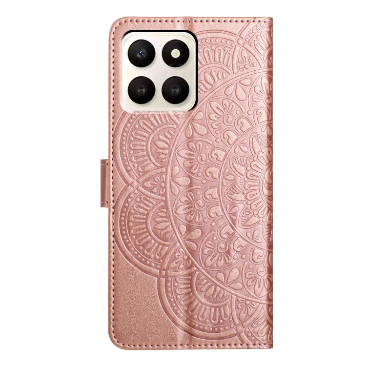 For Honor X7d 5G Flower Embossed Leather Phone Case