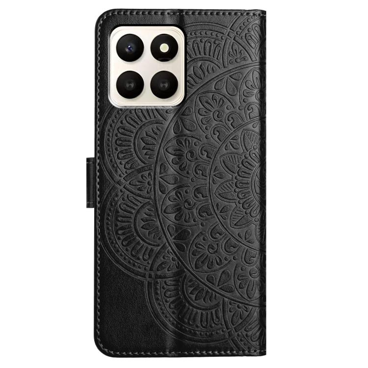 For Honor X7d 5G Flower Embossed Leather Phone Case