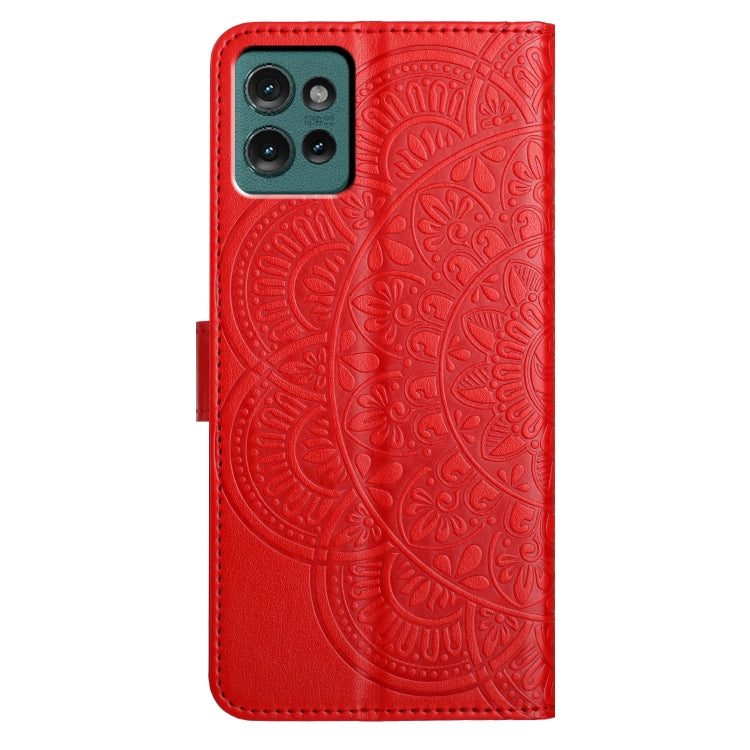 For Motorola Edge 50 5G Flower Embossed Leather Phone Case