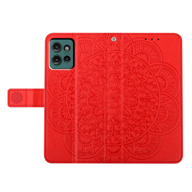 For Motorola Edge 50 5G Flower Embossed Leather Phone Case