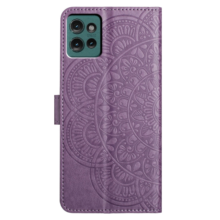 For Motorola Edge 50 5G Flower Embossed Leather Phone Case