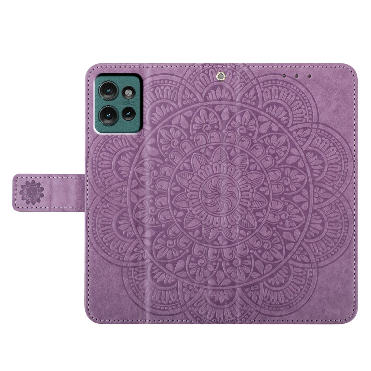 For Motorola Edge 50 5G Flower Embossed Leather Phone Case