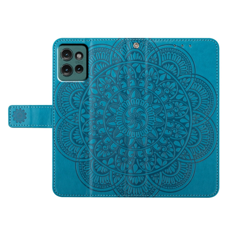 For Motorola Edge 50 5G Flower Embossed Leather Phone Case