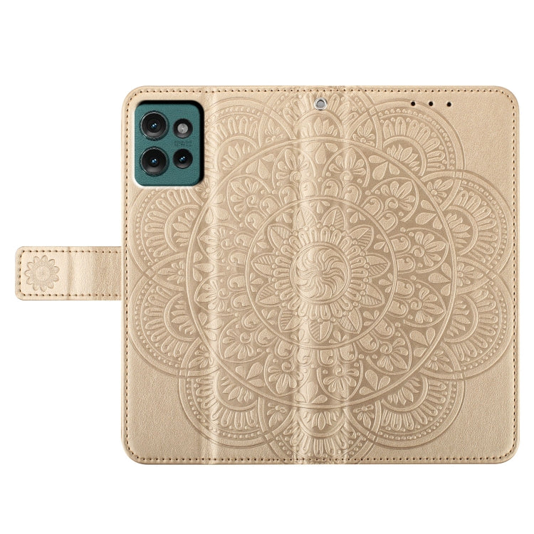 For Motorola Edge 50 5G Flower Embossed Leather Phone Case