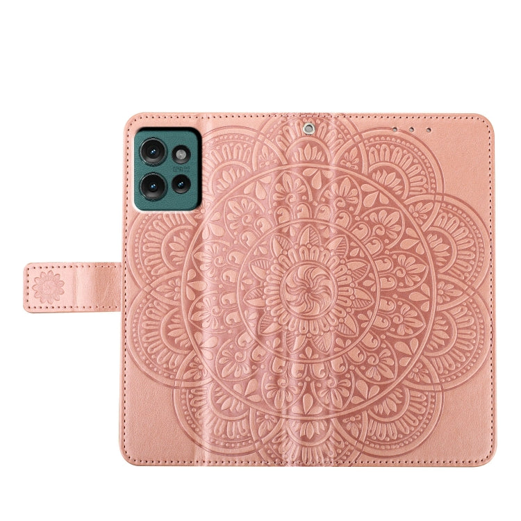For Motorola Edge 50 5G Flower Embossed Leather Phone Case