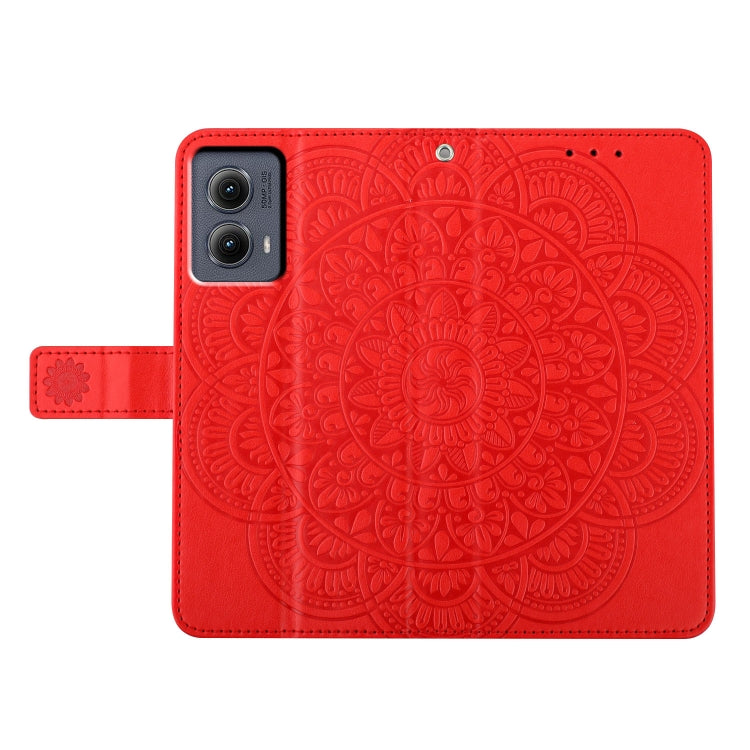 For Motorola Edge 2024 Flower Embossed Leather Phone Case