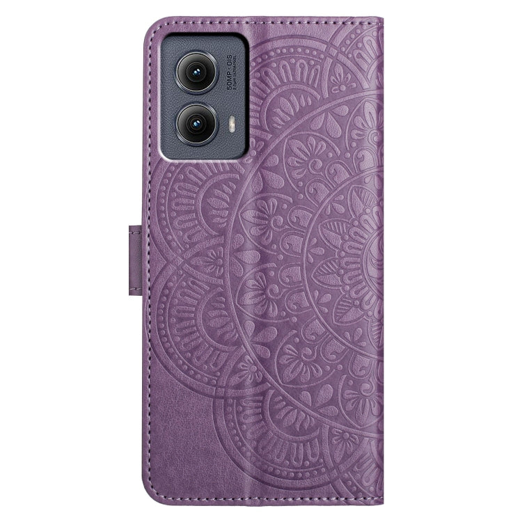 For Motorola Edge 2024 Flower Embossed Leather Phone Case