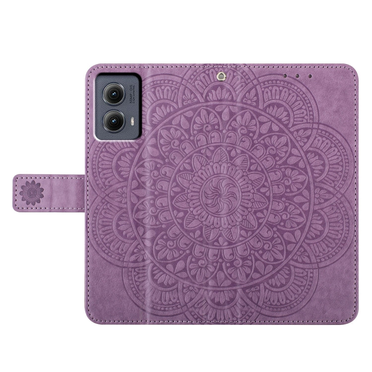 For Motorola Edge 2024 Flower Embossed Leather Phone Case