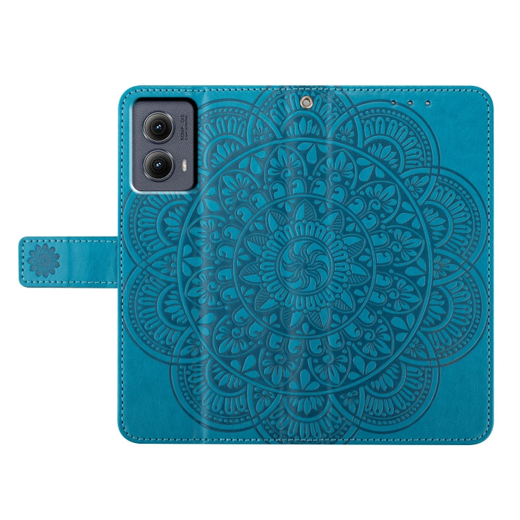 For Motorola Edge 2024 Flower Embossed Leather Phone Case