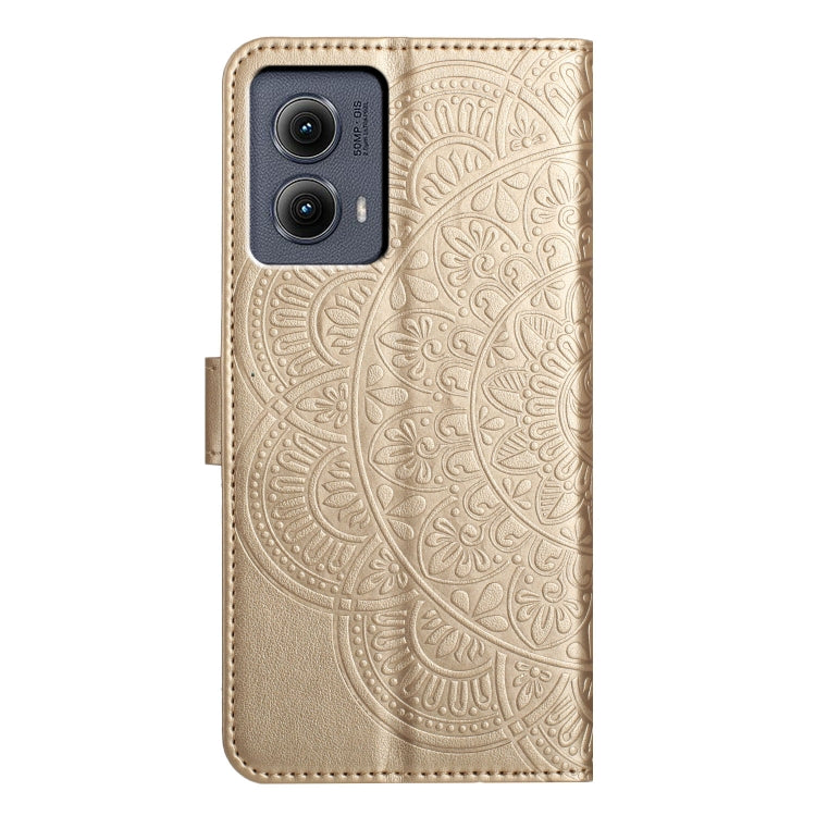For Motorola Edge 2024 Flower Embossed Leather Phone Case