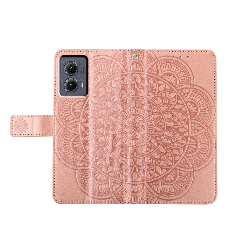 For Motorola Edge 2024 Flower Embossed Leather Phone Case