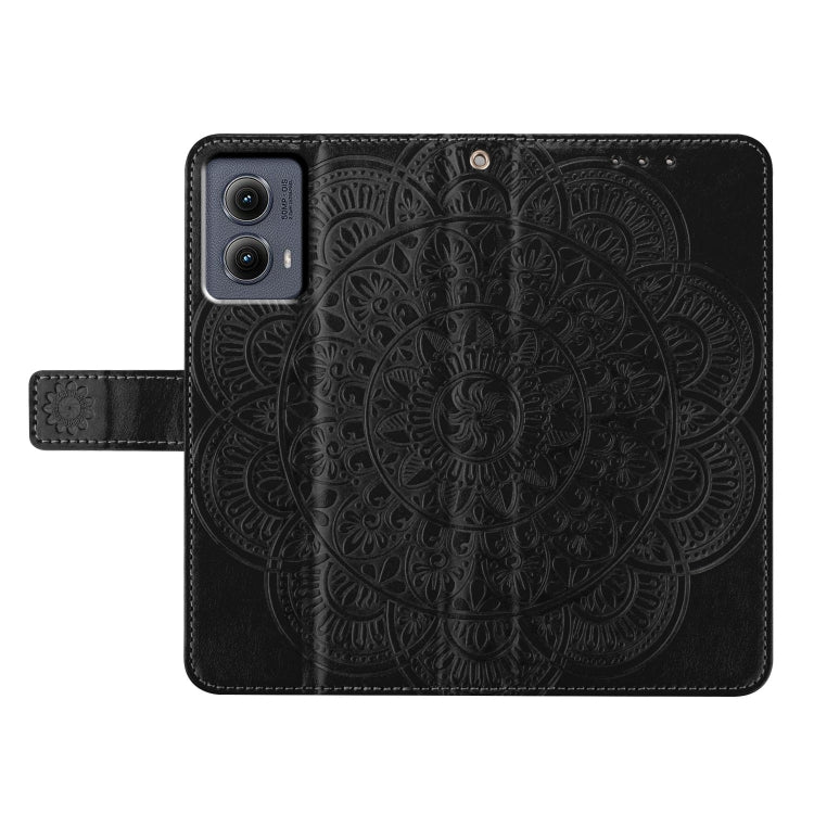 For Motorola Edge 2024 Flower Embossed Leather Phone Case