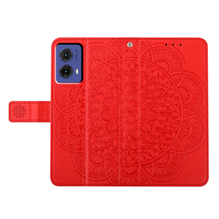 For Motorola Moto G85 Flower Embossed Leather Phone Case